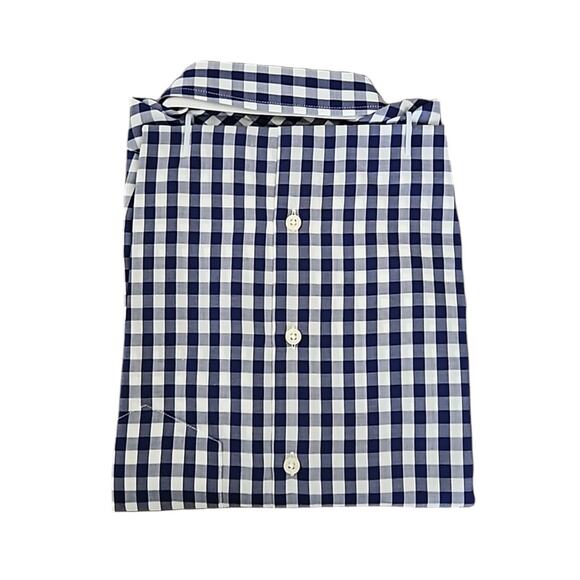 UNTUCKit Belleza Blue Gingham Checkered Preppy Button Up Shirt Women's 2 - Picture 5 of 6